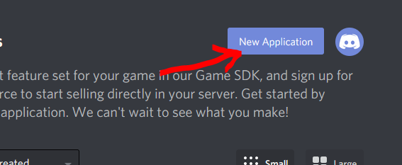 Create a new Discord Application